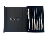 Lebrun RAPACE Couteau Steak Lot de 6 Couteaux Steak Inox Manche Confort - Couteau Cuisine - Couverts de Table - Couteaux et Ustensiles de Cuisine