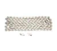 Lebycle ChaîNe De VéLo 11 Vitesses En Acier Haute RéSistance Plaqué Argent Antirouille Pour VéLos De Route De Montagne