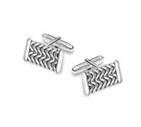 LeCalla Boutons de manchette en argent sterling 925 pour homme | Boutons de manchette carrés en oxyde de zirconium pour homme, mari | Boutons de manchette pour marié, Medium, Argent sterling, Pas de