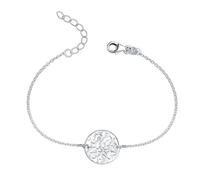 LeCalla Bracelet en argent sterling 925 avec disque martelé pour femme | Bracelet à maillons réglables martelé fait à la main | Bracelet réglable pour femme, cadeau pour elle, anniversaire