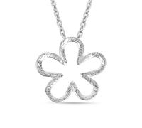 LeCalla Collier en argent sterling 925 martelé pour femme | Collier avec pendentif texturé martelé italien fait à la main | Chaîne réglable pour femme - Cadeau idéal pour elle