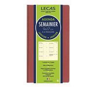 LECAS - 1 Agenda Économique Semainier - Janvier 2026 à Décembre 2026 - Dimension 9 x 17 cm - Plusieurs Coloris Disponibles