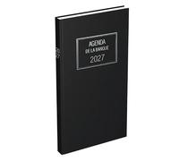 Lecas - 1 Agenda Journalier de la Banque Long Prestige en 1 volume - Janvier 2027 à Décembre 2027 - Dimension 15 x 32 cm - Couverture Noir