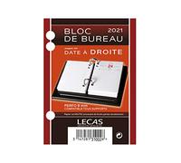 LECAS - 1 Bloc Ephémérides de Bureau Date à Droite - Janvier 2026 à Décembre 2026 - Dimension 8,5 x 11,5 cm