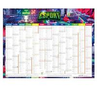 LECAS - 1 Calendrier Scolaire - 1 Face Calendrier & 1 Face Emploi du temps - Dimension 27 x 21 cm