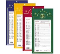 LECAS - 1 Plaque Calendrier Mensuel Long Classique - Janvier à Décembre 2024-16 x 33,3 cm - 4 coloris disponibles