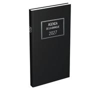 LECAS Agenda Civil Banquier Large 2027 1 Jour/2 pages, 18x29 cm, Noir | Couverture rigide