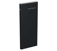 LECAS Agenda Civil Comptoir Long Euros-Centimes 2027 Journalier 14x35 cm | Couverture rigide Noire