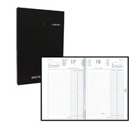 Lecas - Agenda Journalier Carré Euros/Cents Noir - Format 14 x 22 cm - Janvier 2026 à Décembre 2026