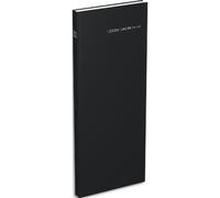 LECAS Agenda long euros cents, Janvier à Décembre,1 jour par page, 14x35cm, Noir