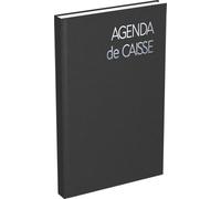 LECAS Agenda Perpétuel de caisse Journalier 14x22 cm Couverture rigide Noire