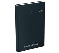 Lecas - Agenda Professionnel Carré Recettes/Dépenses 1 Jour Par Page - 14 x 22 cm - Janvier 2026 à Décembre 2026 - Coloris Noir