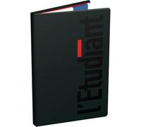 LECAS - Agenda Semainier de Poche L'Etudiant - Dimension 10 x 15 cm - Août 2025 à Août 2026 - Couverture PVC Noir