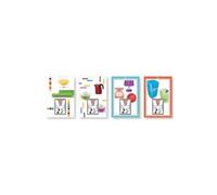 Lecas bloc éphéméride 6 x 9 cm comique 2014 sur plaque femina 17 x 25 cm assortie 400038298