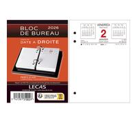 Calendrier Lecas Bloc Date A Droite 8,5X11,5 1Jour par Page 2025 Français
