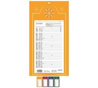 Lecas Calendrier Mensuel Long Sur Plaque 20 x 38 cm Civil 2024 Coloris Aléatoire