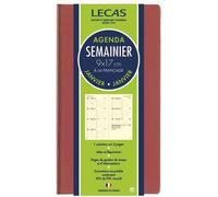 Lecas1 Agenda Économique Semainierjanvier 2026 À Décembre 2026dimension 9 X 17 Cmplusieurs Coloris Disponibles