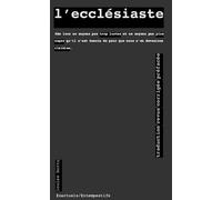 L'Ecclésiaste - Frédéric Schiffter - Louise Bottu - broché - Essai