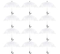 LECEHIVO Lot de 12 parapluies transparents en vrac avec poignée facile à prendre en main, dôme à bulles transparent coupe-vent pour tout-petits garçons et filles âgés de 7,6 à 17,8 cm pour séance