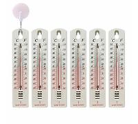 Lecerrot 6 Pièces Thermometre Interieur Maison, Thermomètre D'Haute Précision, Thermomètre Traditionnel À Suspendre Au Mur, pour Extérieur, Intérieur, Serre, Garage, Bureau, ur