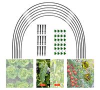 Lecerrot Cerceaux De Serre De Jardin - 18 PCS Kit De Maison De Cerceau De Jardin, Arceaux Serre Tunnel, Plantes Poussent des Tunnels Soutien Maisons Jardinage Un Cadre Culture en Fibre Verre Jardins