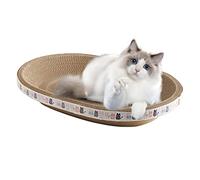 Lecerrot Planche À Gratter pour Chats, Grattoir À Chat en Carton, Bol pour Chat Scratch Pad, Tapis À Gratter pour Chat, Grattoir À Chat Ovale Haute Densité pour Griffoirs Et Meubles