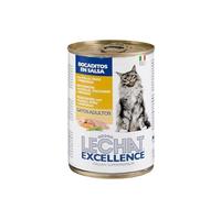 Lechat Excellence Bocconcini en Salsa pour Chats Adultes, Poulet, Dinde et Légumes, Boîte 400g, Lot de 4