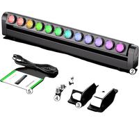 Lèche-mur, puissance 180W, compatible DMX, noir, prise EU