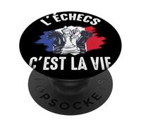 L'Échec C'est la Vie échiquier Joueur d'Échecs Chess Drôle PopSockets PopGrip Adhésif