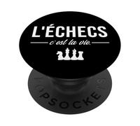 L'Échec C'est la Vie échiquier Joueur d'Échecs Chess Drôle PopSockets PopGrip Adhésif