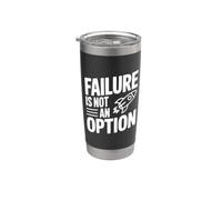 L'échec n'est pas une option Citation de motivation Gobelet isotherme en acier inoxydable double paroi