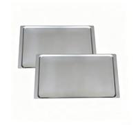 Lèchefrite Rectangulaire en Aluminium 315x435mm Pack de 2 - Plateau de Four Épais et Résistant à la - Pour Pâtisserie et Rôtissage Maison