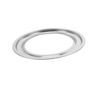 Lèchefrite Ronde en Acier Inoxydable pour Cuisinière à Gaz, 1 Pièce | Argenté, Pose sur Table ou Encastrée, Usage la Cuisine, Anneau de Protection et Plateau de Récupération