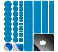 Lechengjia 64 Pcs Plaques Métalliques Fines, 8 Tailles, Autocollantes, Antirouille, Pour Aimants Adhésifs, Support TéLéPhone