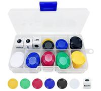 Lechengjia Jeu de dés LRC central gauche et droit, 3 dés 72 jetons colorés, 6 côtés, coins ronds pour jeux de voyage
