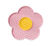 Lécher de chat : coussin de léchage en silicone, surfaces d'alimentation lentes texturées, design en forme de fleurs | Enrichissement interactif des animaux de compagnie pour soulager le stress, vous