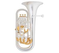 Lechgold EU-310SB Euphonium argenté brossé, Modèle: EU-310SB, Accord: Sib | Série: Supreme, Euphonium entièrement compensé, Corps: laiton, Pavillon: laiton doré, Pistons Perinet: acier inoxydable, 8 mm