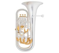 Lechgold Euphonium Sib en Argenté Brossé 3+1 Pistons Set Etui Trolley Embouchure