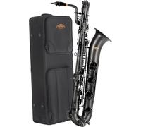 Lechgold LBS-25MB saxophone baryton accord Eb, corps laiton laqué noir, mécanique nickelée noire. Inclut étui léger, sangle, anche, bec, vis de ligature avec capuchon et écouvillon
