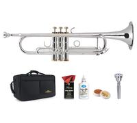 Lechgold Trompette en Sib Plaqué Argent 3 Piston Set Coffret Klier Embouchure