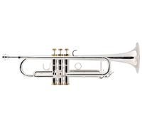 Lechgold Trompette Jazz en Sib Laiton Argentée 3 Piston Set Embouchure Housse