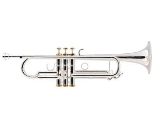 Lechgold Trompette Jazz en Sib Laiton Argentée 3 Piston Set Embouchure Housse