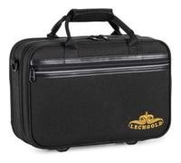 Étui Léger Lechgold pour Clarinette Sib avec système Boehm, rembourrage thermique, poche extérieure, sangle d’épaule, rangement bec et accessoires, noir.