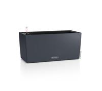 Lechuza Balconera Color 40 15478 Jardinière de Balcon avec système d'irrigation, indicateur de Niveau d'eau et bac à Plantes, Surface Mate, 40 x 19 x 19 cm, Gris Ardoise