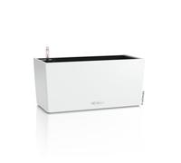 LECHUZA Balconera Color 40 15479 Jardinière de Balcon avec système d'irrigation, indicateur de Niveau d'eau et bac à Plantes, Surface Mate, 40 x 19 x 19 cm, Blanc