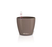 Lechuza Classico 16693 Classico Color 12 Pot de Fleurs avec système d'irrigation, indicateur de Niveau d'eau et bac à Plantes, Surface Mate, diamètre 13 x 12 cm, Muscade