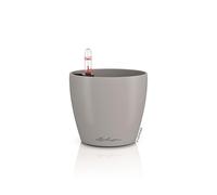 Lechuza Classico Color 12 16692 Pot de Fleurs avec système d'irrigation, indicateur de Niveau d'eau et bac à Plantes, Surface Mate, diamètre 13 x 12 cm, Marron Sable