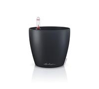 LECHUZA Classico Color 14 16695 Pot de Fleurs avec système d'irrigation, indicateur de Niveau d'eau et bac à Plantes, Surface Mate, diamètre 15 x 13,5 cm, Gris Ardoise