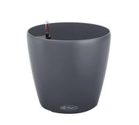 Lechuza Classico Color ECO 21 Pot de Fleurs Gris avec système d'irrigation et indicateur de Niveau d'eau, en Plastique 100% recyclé, Surface Mate, diamètre 21,5 x 20,5 cm, 18913