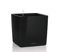 Lechuza Cube Premium 30 Kit Complet, Plastique, Noir Brillant, 30 x 30 x 30 cm